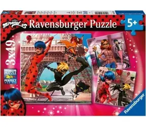 Ravensburger Miraculous: Der magische Marienkäfer und die schwarze Katze - 3x49 Teile / ab 5 Jahren 