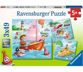 Ravensburger Tiere und Wasserfahrzeuge / 3x49 Teile / ab 5 Jahren 