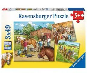 Ravensburger Tag mit Pferden / 3x49 Teile / ab 5 Jahren 