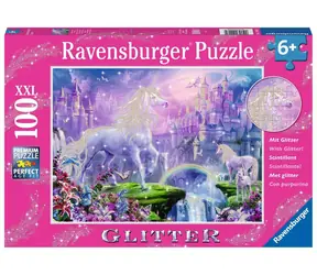 Ravensburger Glitzerpuzzle Einhornkönigreich / 100 Teile / ab 6 Jahren 