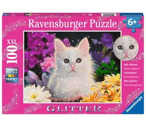 Ravensburger Glitzerpuzzle Katze / 100 Teile / ab 6 Jahren 