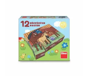 Dino Pets / Holzwürfel / 12 Stück / ab 3 Jahren