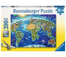 Ravensburger Große Weltkarte / 200 Teile / ab 8 Jahren 