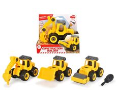 Dickie Construction Konstruktionsspielzeugauto 12,5 cm 4 Typen / ab 3 Jahren