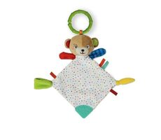 Clementoni Rassel - Plüschkuscheldecke mit Griff - Bär / ab 0 Monaten 