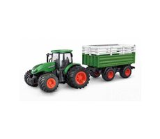 AMEWI 22636 grün / RC Traktor mit Anhänger / 1:24 / Alter: 6+ / 2,4GHz / RTR / Fernbedienung / 500mAh Li- ION