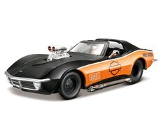 Maisto Harley-Davidson Custom 1970 Chevrolet Corvette schwarz-orange / Maßstab 1:24 / ab 8 Jahren