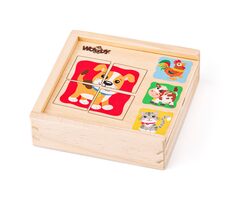 Woody Minipuzzle - Tiere in einer Box / ab 2 Jahren
