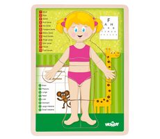 Woody Puzzle Menschlicher Körper - Mädchen DE / ab 3 Jahren
