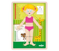 Woody Puzzle Menschlicher Körper - Mädchen SK / ab 3 Jahren
