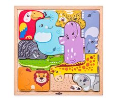 Woody Puzzle an Bord - Tiere / ab 1 Jahr