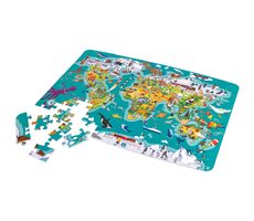Hape Kinderpuzzle - Weltkarte 2 in 1 / 100 Teile / ab 5 Jahren