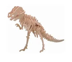 Woodcraft 3D-Holzpuzzle groß Tyrannosaurus / ab 6 Jahren / Schwierigkeitsgrad: einfach