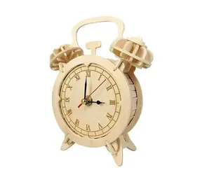 Woodcraft 3D-Puzzle-Wecker aus Holz / ab 8 Jahren / Schwierigkeitsgrad: einfach