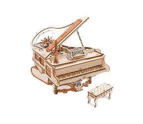 Robotime 3D mechanisches Holzpuzzle Magic Piano / ab 14 Jahren / 223 Teile / Schwierigkeit: schwer