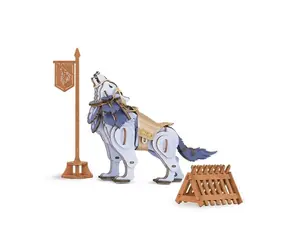Robotime 3D-Holzpuzzle Warrior Wolf / ab 8 Jahren / 92 Teile / Schwierigkeit: einfach