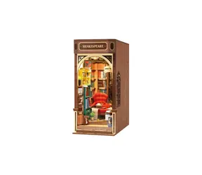 Robotime 3D Buchstütze Miniaturhaus Buchhandlung / ab 14 Jahren / 194 Teile / Schwierigkeit: mittel