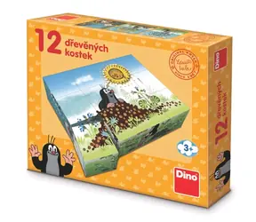 Dino Holzwürfel Jahr des Maulwurfs 12 Stück / ab 3 Jahren