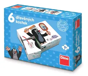 Dino Holzbildwürfel Maulwurf 6 Stück / ab 3 Jahren