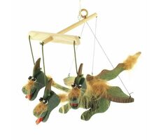 Tschechisch Holzspielzeug Holzpuppen - Drache / ab 3 Jahren