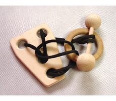 Tschechisch Holzspielzeug. Holzpuzzle-Hantel / ab 5 Jahren