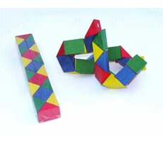 Tschechisch Holzspielzeug Buntes Schlangen-Holzpuzzle / ab 3 Jahren