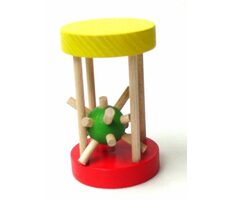 Tschechisch Holzspielzeug Holzigel im Käfig klein / ab 3 Jahren