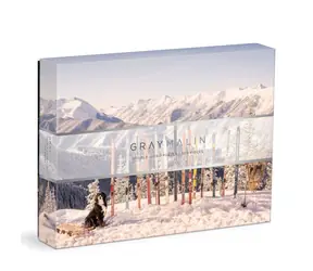 Galison Doppelseitiges Puzzle Winterferien / 500 Teile / ab 8 Jahren