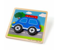Bigjigs Toys Einsteckpuzzle Auto / ab 12 Monaten