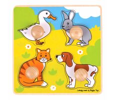 Bigjigs Toys Einsteckpuzzle Haustiere / ab 12 Monaten
