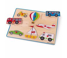 Bigjigs Toys Einsteckpuzzle Transportmittel (BJ260) / ab 3 Jahren