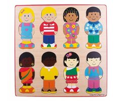 Bigjigs Toys Einsteckpuzzle Freunde / ab 1 Jahr