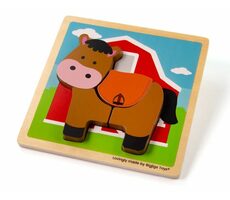 Bigjigs Toys Einsteckpuzzle Pferd / ab 1 Jahr