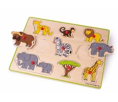 Bigjigs Toys Einsteckpuzzle Safari (BJ258) / ab 3 Jahren