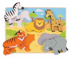 Bigjigs Toys Einsteckpuzzle Safari (BJ327) / ab 1 Jahr