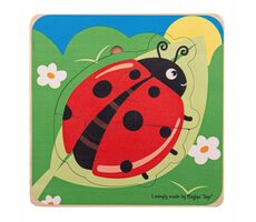 Bigjigs Toys Einsteckpuzzle Lebenszyklen von Marienkäfern / ab 2 Jahren