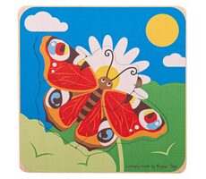 Bigjigs Toys Einsteckpuzzle Lebenszyklen eines Schmetterlings / ab 2 Jahren