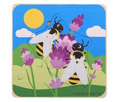 Bigjigs Toys Einsteckpuzzle Lebenszyklen von Bienen / ab 2 Jahren