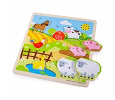 Bigjigs Toys Inserter mit Sound Farm / ab 1 Jahr