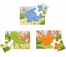 Bigjigs Toys Puzzle 3in1 Dinosaurier / ab 2 Jahren