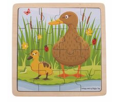 Bigjigs Toys Puzzle Ente mit Entlein / ab 2 Jahren