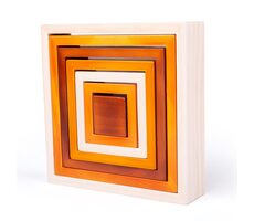 Bigjigs Baby Holz-Klappquadrate braun / ab 18 Monaten