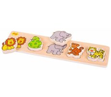 Bigjigs Baby Safari-Puzzle mit Holzeinsatz / ab 1 Jahr