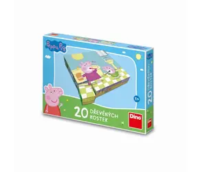 Dino Holzwürfel Peppa Pig Happy Day / 20 Würfel / ab 3 Jahren 