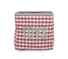 Childhome Spielzeugkorb 30x30x30 cm Vichy Terrakotta