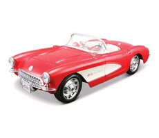 Maisto MODELLBAUSATZ MONTAGELINIE 1957 Corvette rot / Maßstab 1:24 / ab 8 Jahren