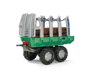 Rollytoys Holzanhänger „Timber Trailer“ 2-achsig-grün / ab 3 Jahren 