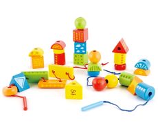 Hape Fädelperlen aus geometrischen Formen / ab 3 Jahren 