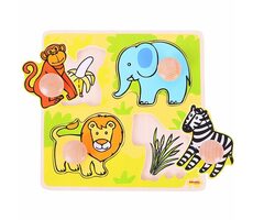 Bigjigs Toys Mein erstes Safari-Schiebepuzzle / ab 1 Jahr
