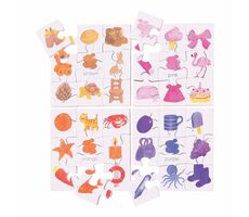 Bigjigs Toys Didaktisches Holzpuzzle 4 in 1 Farben / ab 2 Jahren